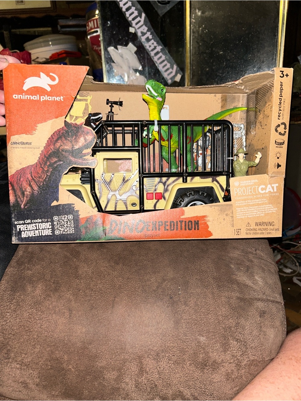 Animal Planet Dino Expedition Green Raptor Playset with Safari Truck